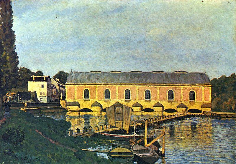 Alfred Sisley Maschinenhaus der Pumpe in Marly oil painting image